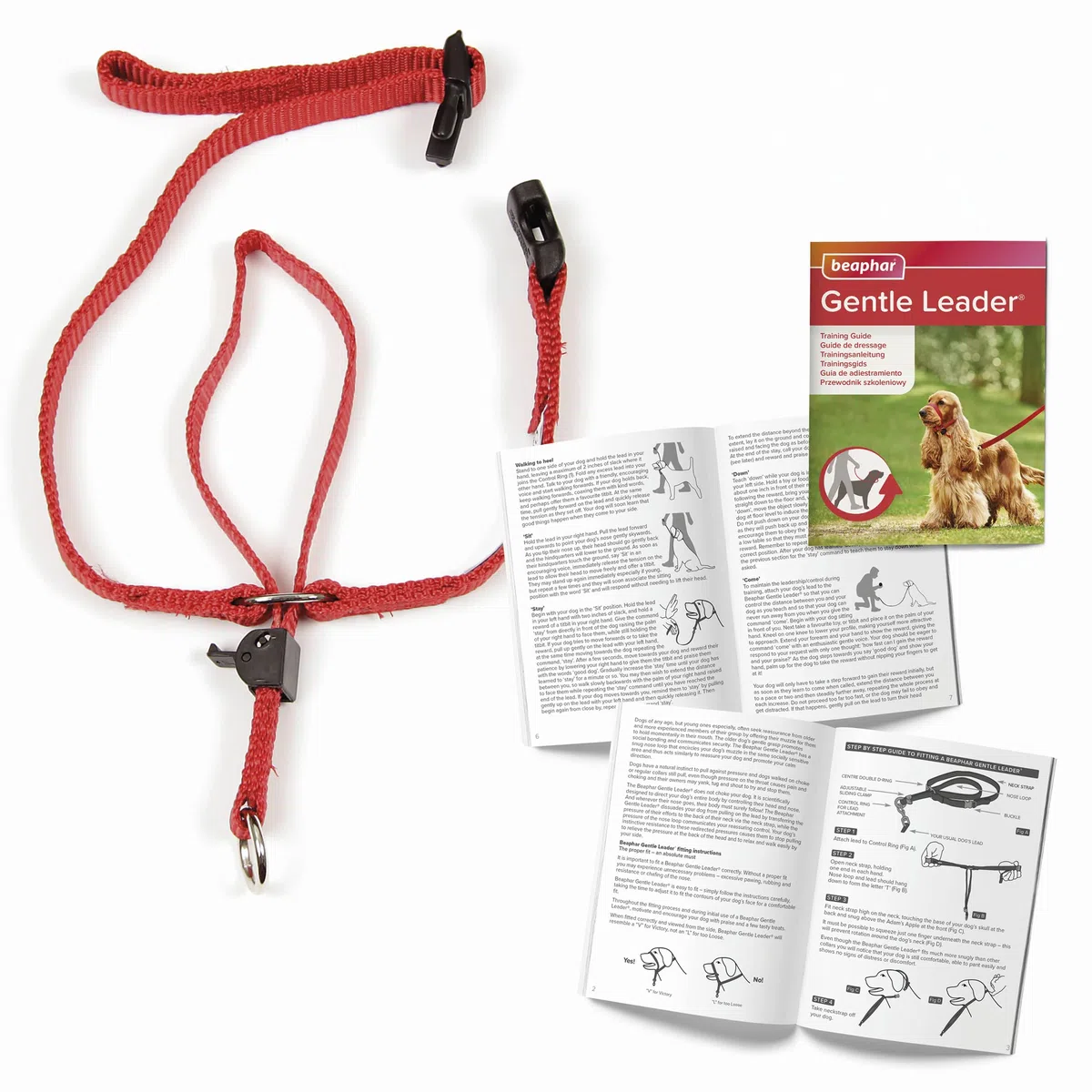 Beaphar Gentle Leader Collar Adiestramiento Perro Mediano - Rojo