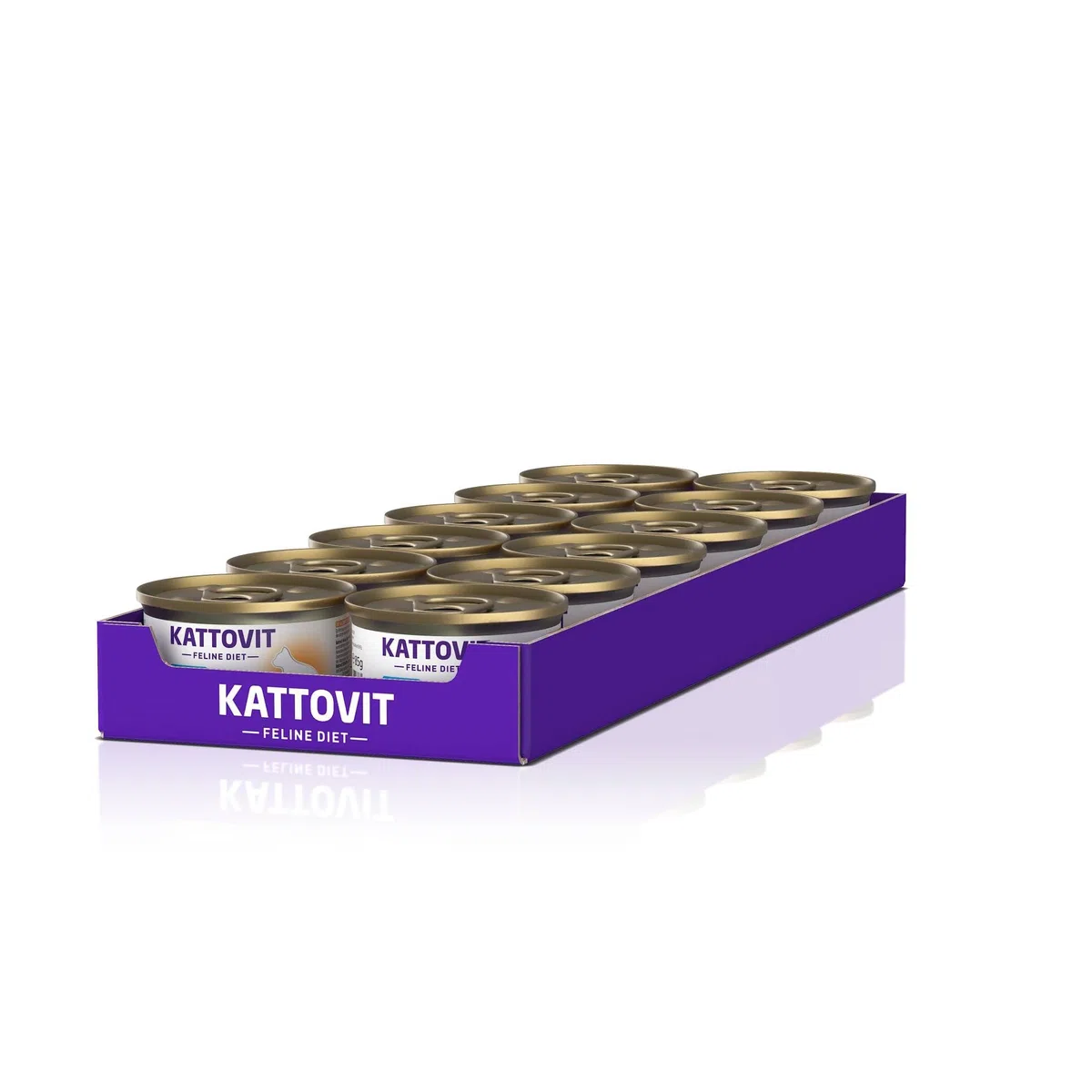 Kattovit - Alimento húmedo urinario para Gatos | Comida húmeda para Gatos como alimento Completo en Lata. Alimento dietético para Gatos Adultos con trastornos urinarios | 12 x 85 g de atún