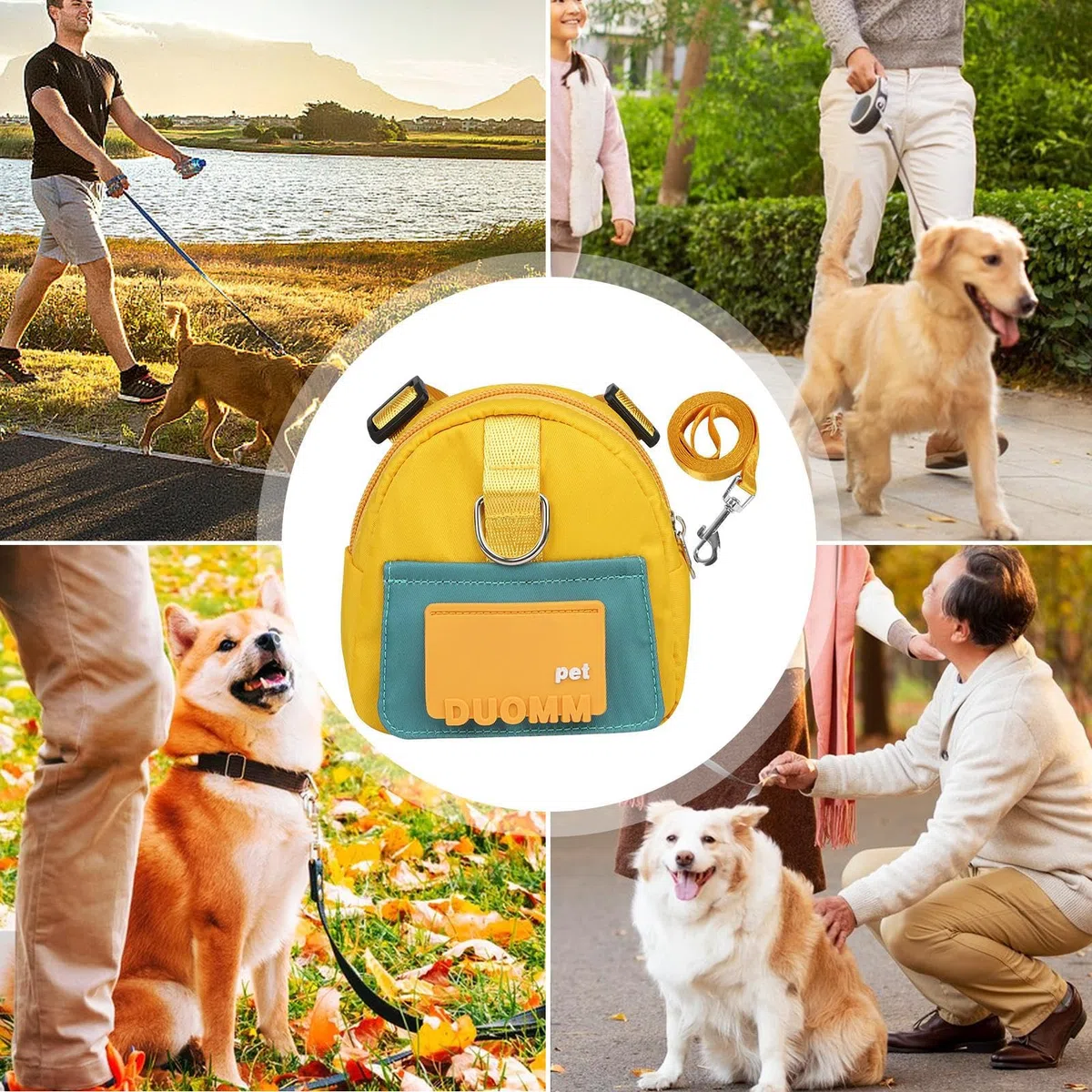 Arnés de alforja para Perros,Sillín para Perros - Bolsa de sillín Arnés para Mascotas Bolsa de golosinas autoportadora - Arnés de la Mochila de la Silla de Montar del Perro