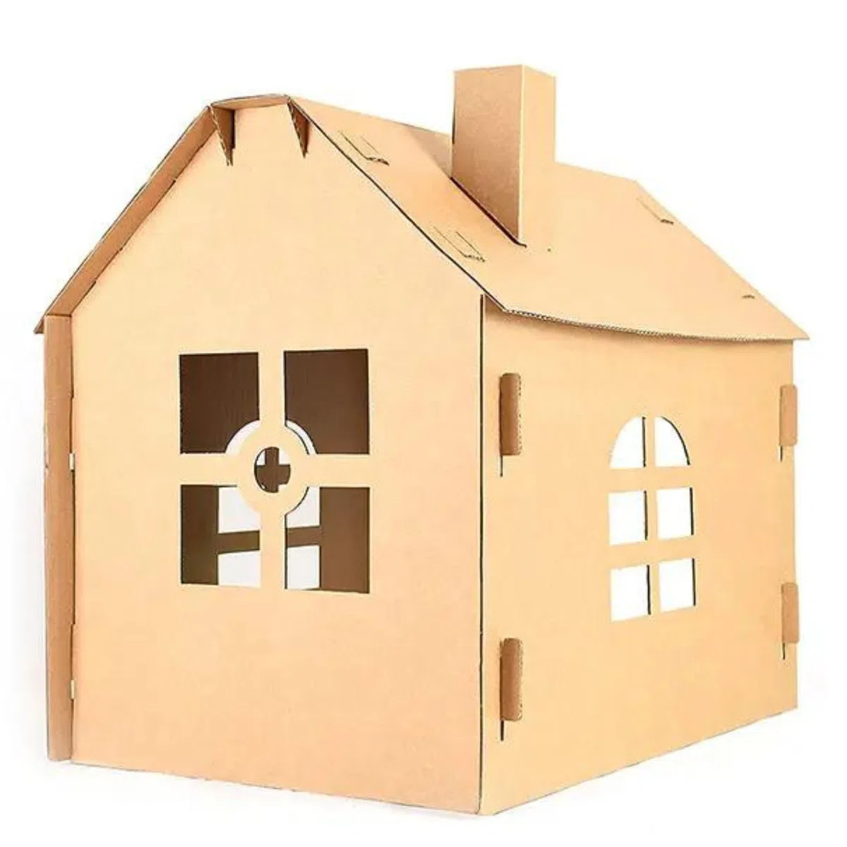 Casa de Carton para Gatos Refugio Rascador para Gato Desmontable Modelo Refugio de Cartón