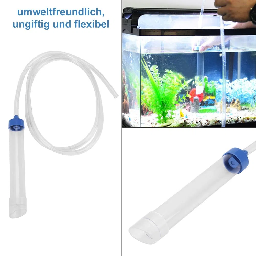 Acuario Cambiador de Agua Manual Limpiador de Grava Tubo de Sifón Herramienta de Limpieza del Tanque de Peces Limpiar y Cambiar el Agua en el Tanque