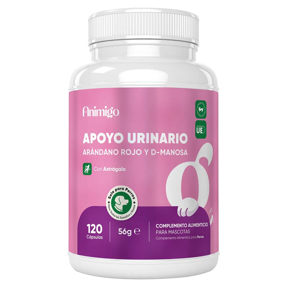 Salud Urinaria para Perros 120 Cápsulas Sin Sabor Fáciles de Administrar - Apoyo Natural para Tracto Urinario, Vejiga y Riñones con D-Manosa y Arándano Rojo Que Refuerzan su Sistema Inmunológico