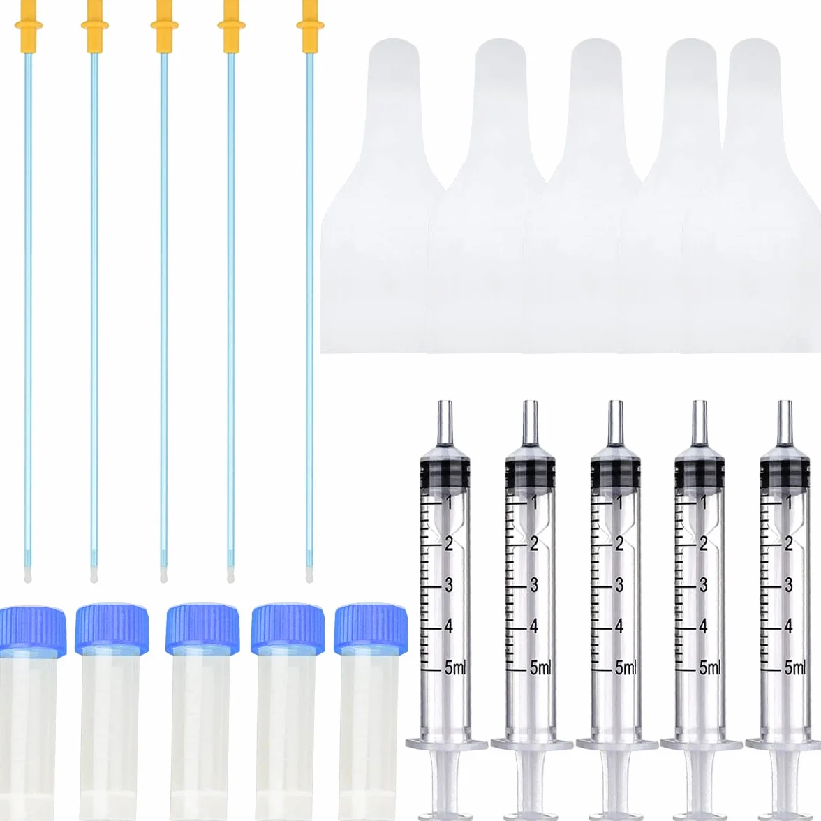 Juego de 5 Kits de CríA Canina, Suministros de CríA De Perros, Kit de InseminacióN Artificial para Mascotas, Kit de CríA de Perros de InseminacióN Artificial para Mascotas PequeñAs y Medianas