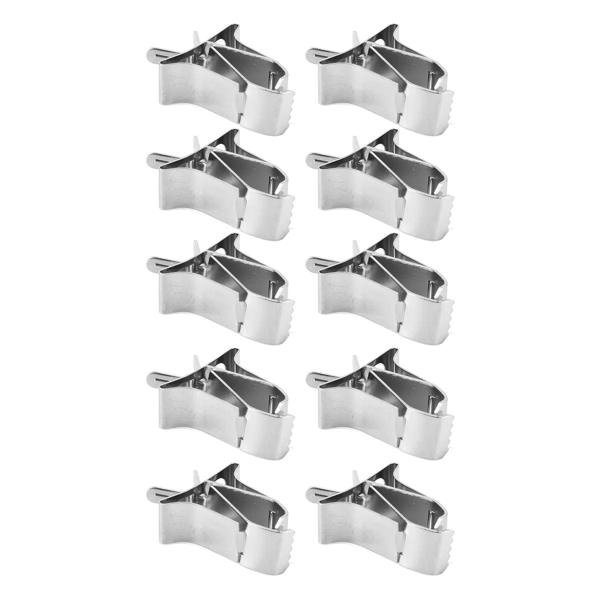 KIMISS 10 clips para fruta y verdura de acero inoxidable, para loros, pájaros, hámsters y conejos, soporte de alimento seguro y resistente, pinzas para vegetales y snacks