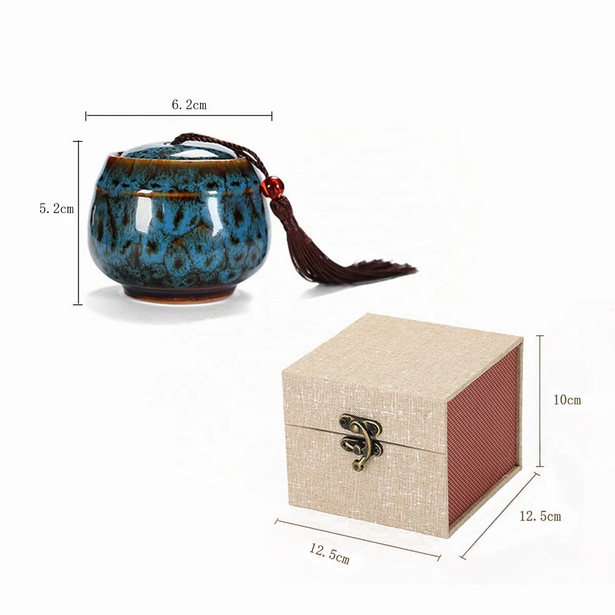 urnas pequeñas para Cenizas humanas, Mini urnas para Cenizas para Adultos para Mascotas, Perros, Gatos, funerarias para Cenizas de Recuerdo (océano Azul)