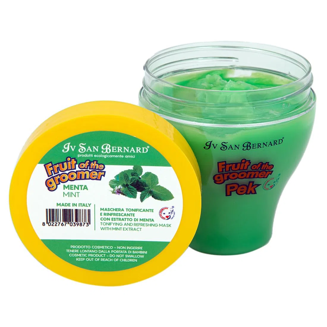 Máscara de Menta - Mascarilla para Perros - 250 ml - Mascarilla acondicionadora para Perros y Gatos: Nutrición y vitalidad con Menta y Vitamina B6 - Acción Reparadora - IV San Bernard