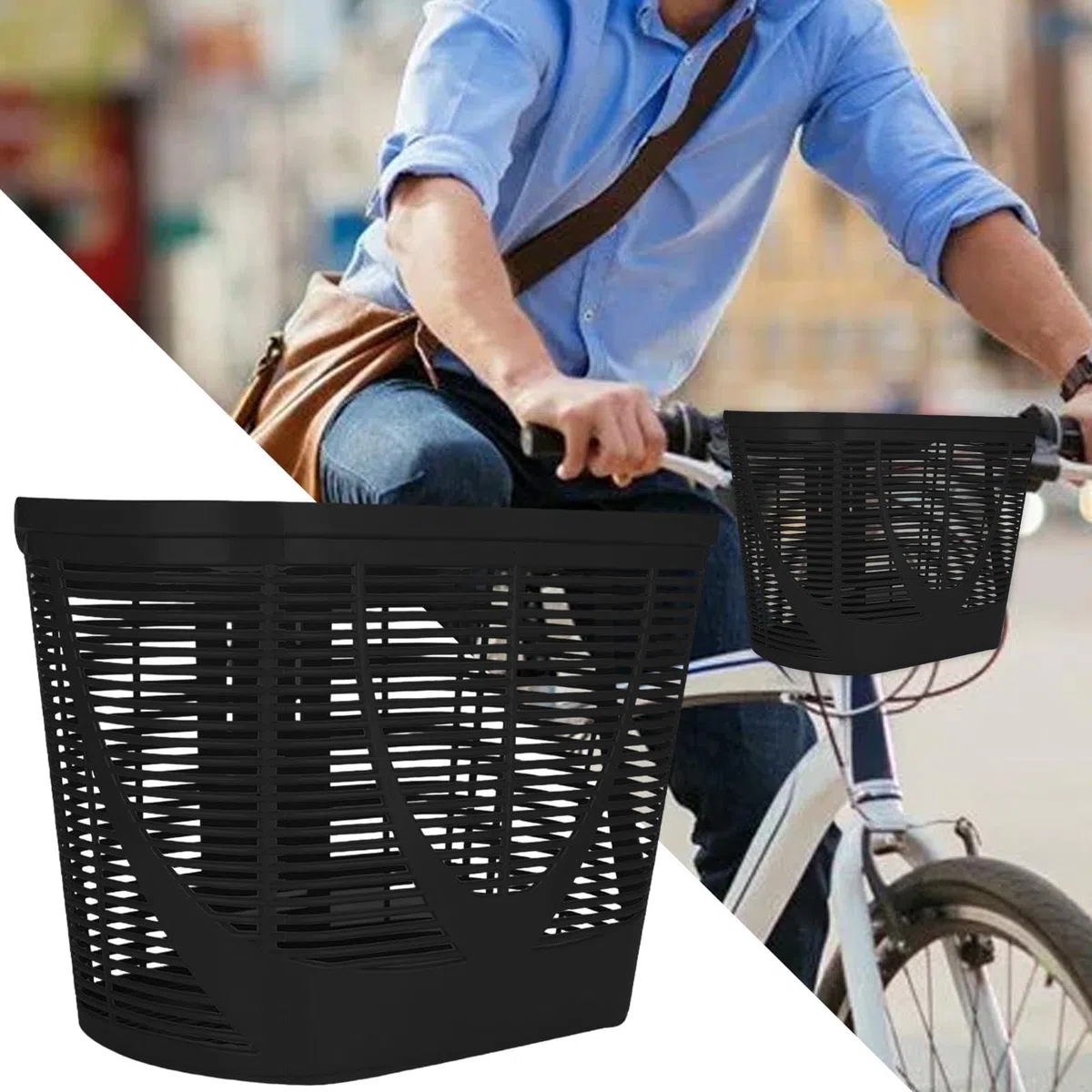 Cesta De Ciclismo Para Adultos, Cesta Delantera De Ciclismo - Transportín para perros y gatos pequeños | Cesta elegante y fácil de instalar para perros y gatos, scooter, para acampar, comestibles y pa