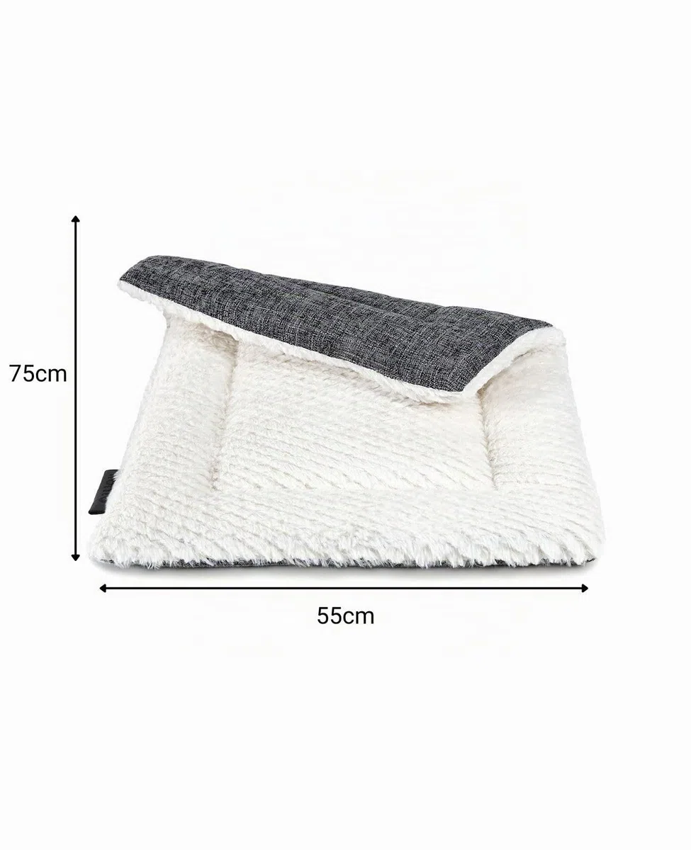 lionto Manta Reversible cálida para Perros y Gatos, Manta Acolchada Lavable con Lado Resistente y Esponjoso, 75 x 55 cm, Alfombrilla higiénica con protección contra el frío para Mascotas de Todos los