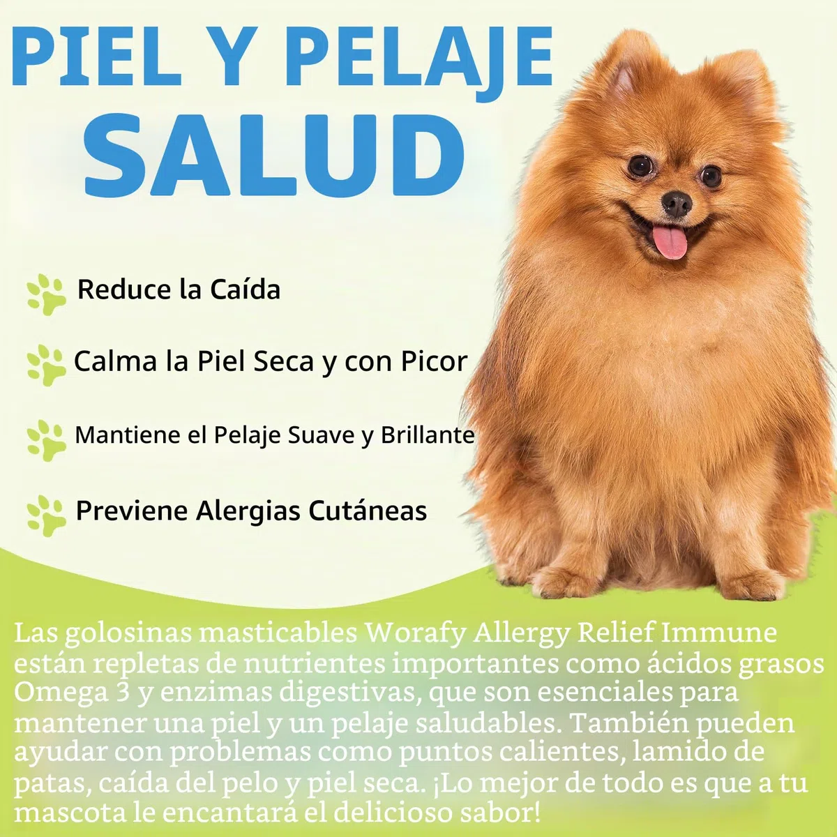 Picazón Perro Comprimidos, Antialérgicos Para Perros, Suplementos para el alivio de la picazón de la piel de los perros para detener el picor, el lamer y el rascado para todos perros, 120 masticadores