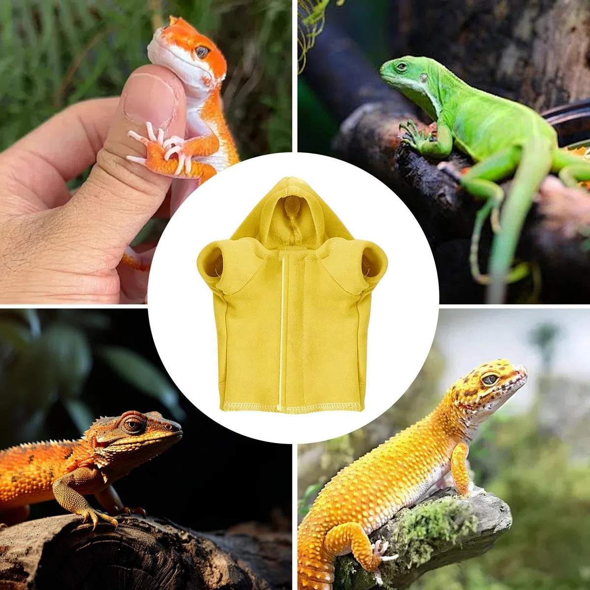 Disfraz para Gecko Leopardo | Prendas de Reptil Hechas a Mano,Abrigo Disfraz para Saurios y Lagartos - para Camaleones Geckos Iguanas y Otros Reptiles en Paseos al Aire Libre