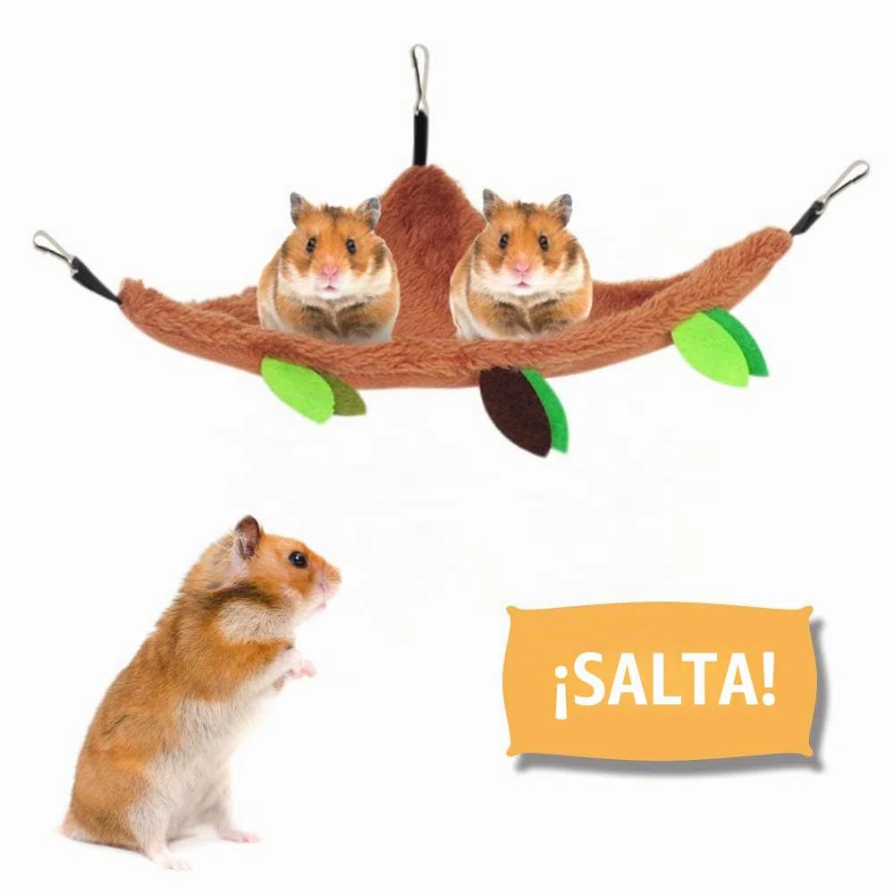 LZYMSZ 7PCS Hamaca de Hámster Hurón, Animales Pequeños que Cuelgan Cálida Cama Casa Jaula Nido con Túnel Colgante, Columpio, Teleférico, Puente de Arco, Balancín para Rata Loro Ardilla Jugando