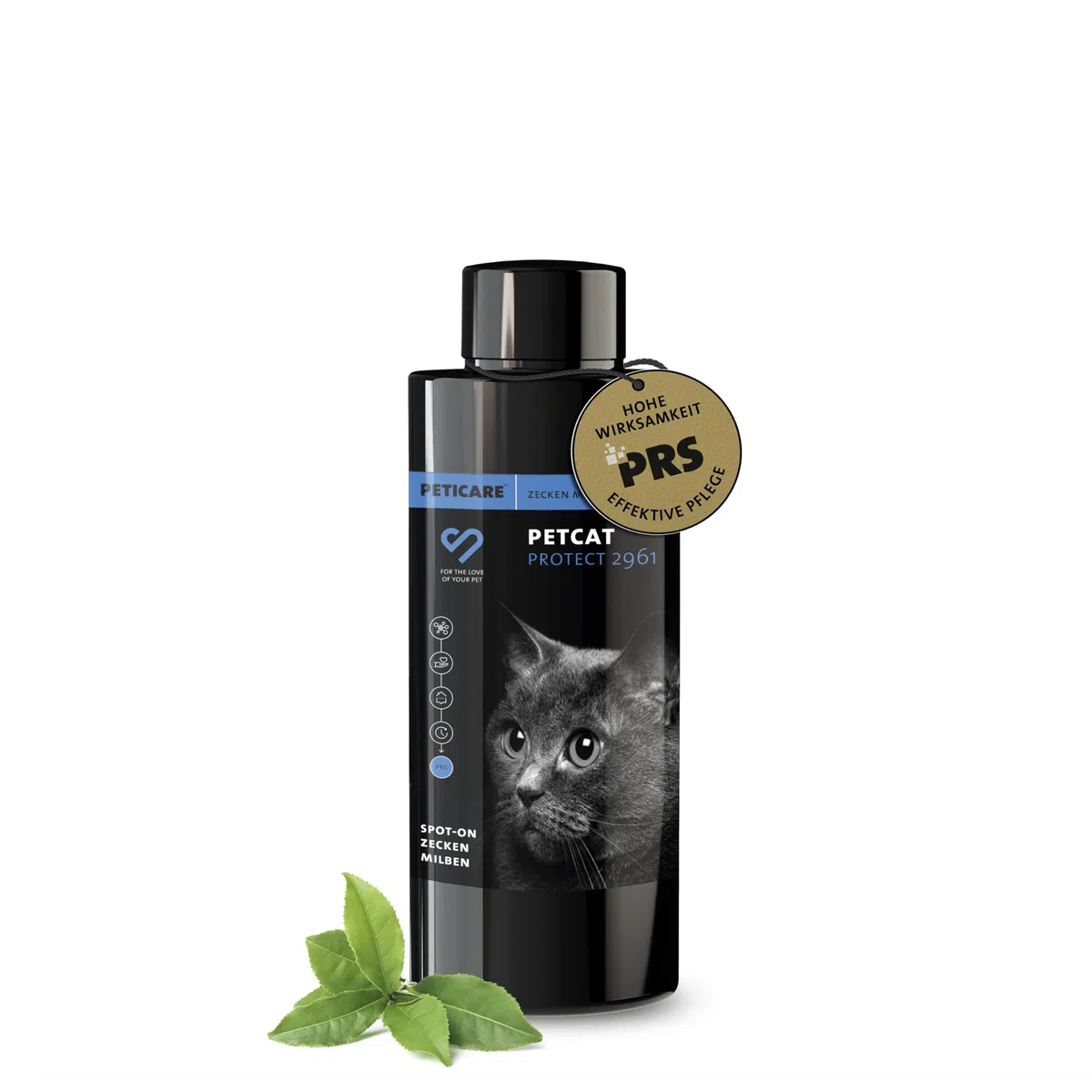 Peticare Spot-On Repelente para Gatos | Fórmula Vegetal con Margosa | Ayuda a Mantener alejados Insectos, pulgas y garrapatas | Aplicación precisa y de Larga duración | petCat Protect 2961