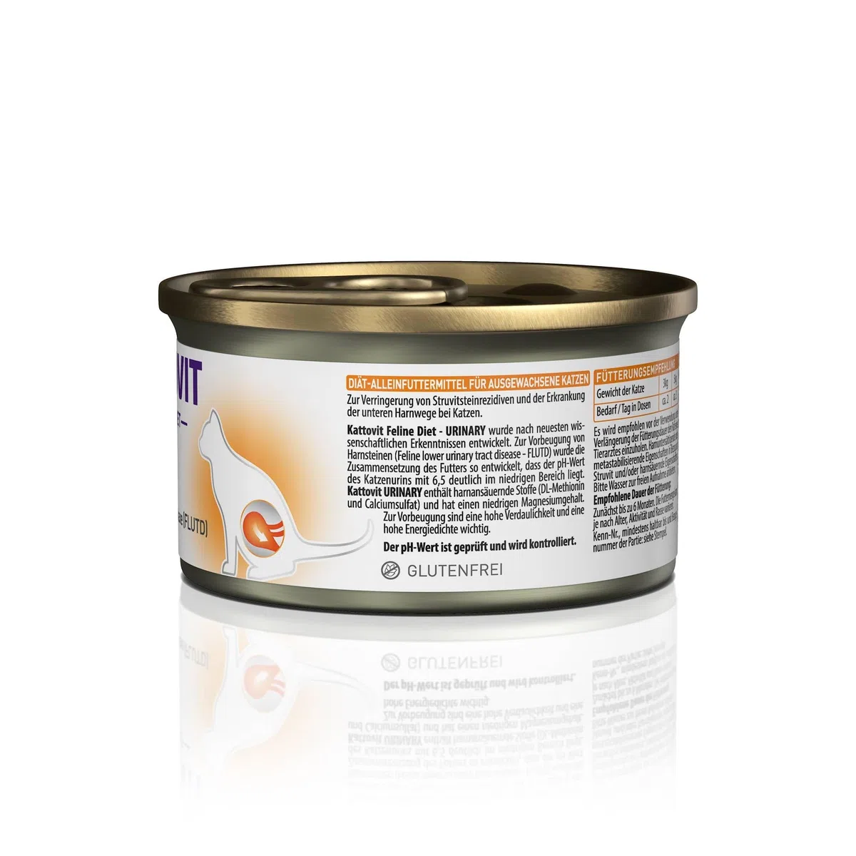 Kattovit - Alimento húmedo urinario para Gatos | Comida húmeda para Gatos como alimento Completo en Lata. Alimento dietético para Gatos Adultos con trastornos urinarios | 12 x 85 g de atún