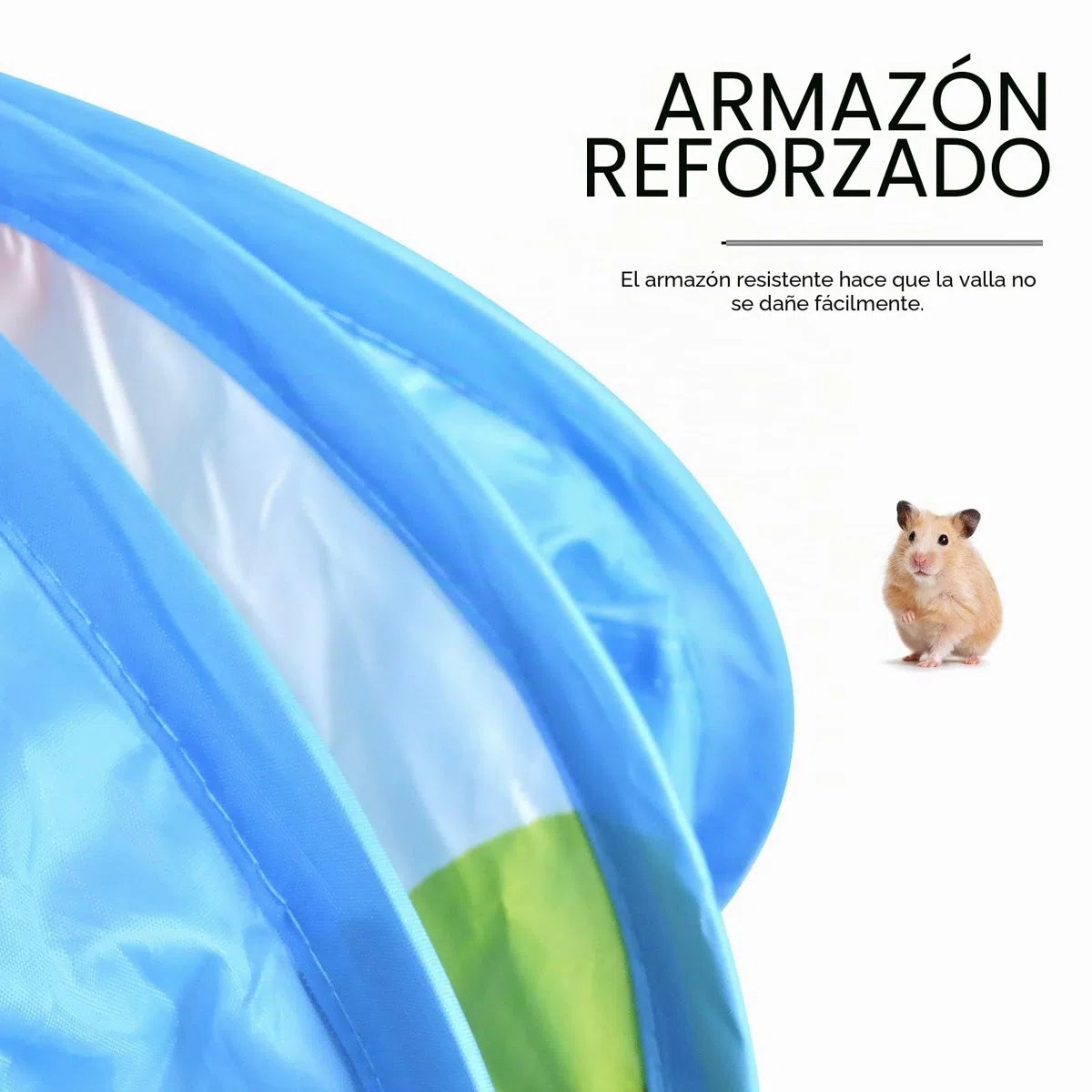Andiker Valla para animales pequeños, portátil, para hacer ejercicio al aire libre Pop-Up, cercado plegable para cobayas, hámsteres, chinchillas, erizos y conejos (azul)
