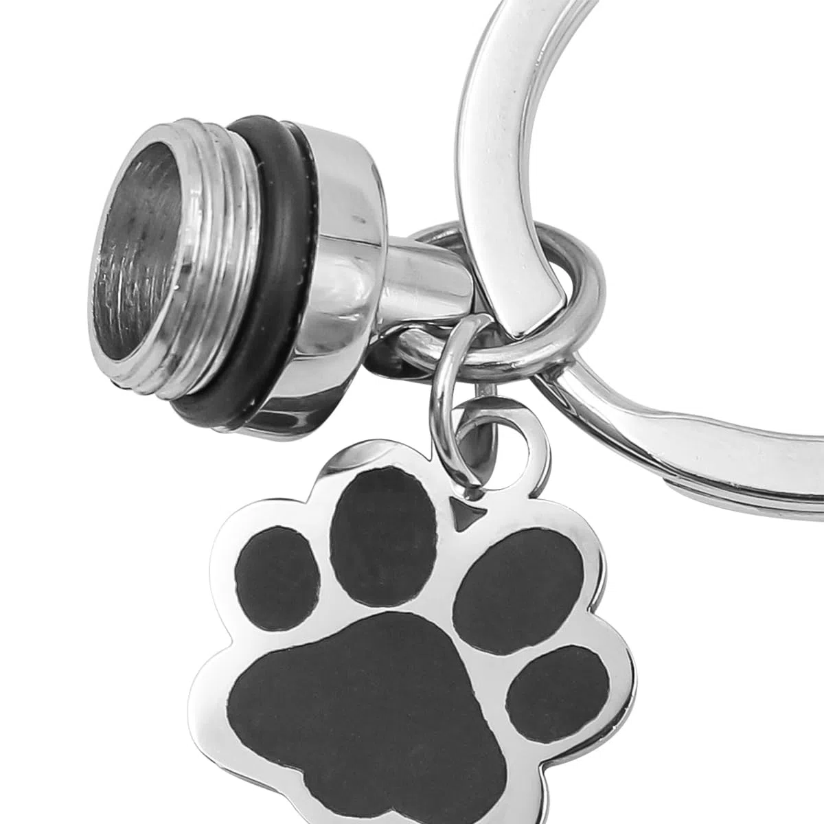 Pet Urn Keyring, Pet Paw Ashes Memorial Keychain, Cat Cremation Ashes Memorial Jewellery Animal Hair Dog Paw Keepsake Pendant
