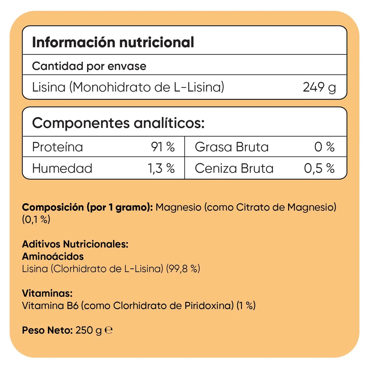 Lisina para Gatos en Polvo 250g, Con Cucharita, Para El Sistema Inmune, Las Defensas Naturales y La Función Respiratoria - Suplemento Natural de Aminoácidos Esenciales para Todas las Razas, Sin Gluten