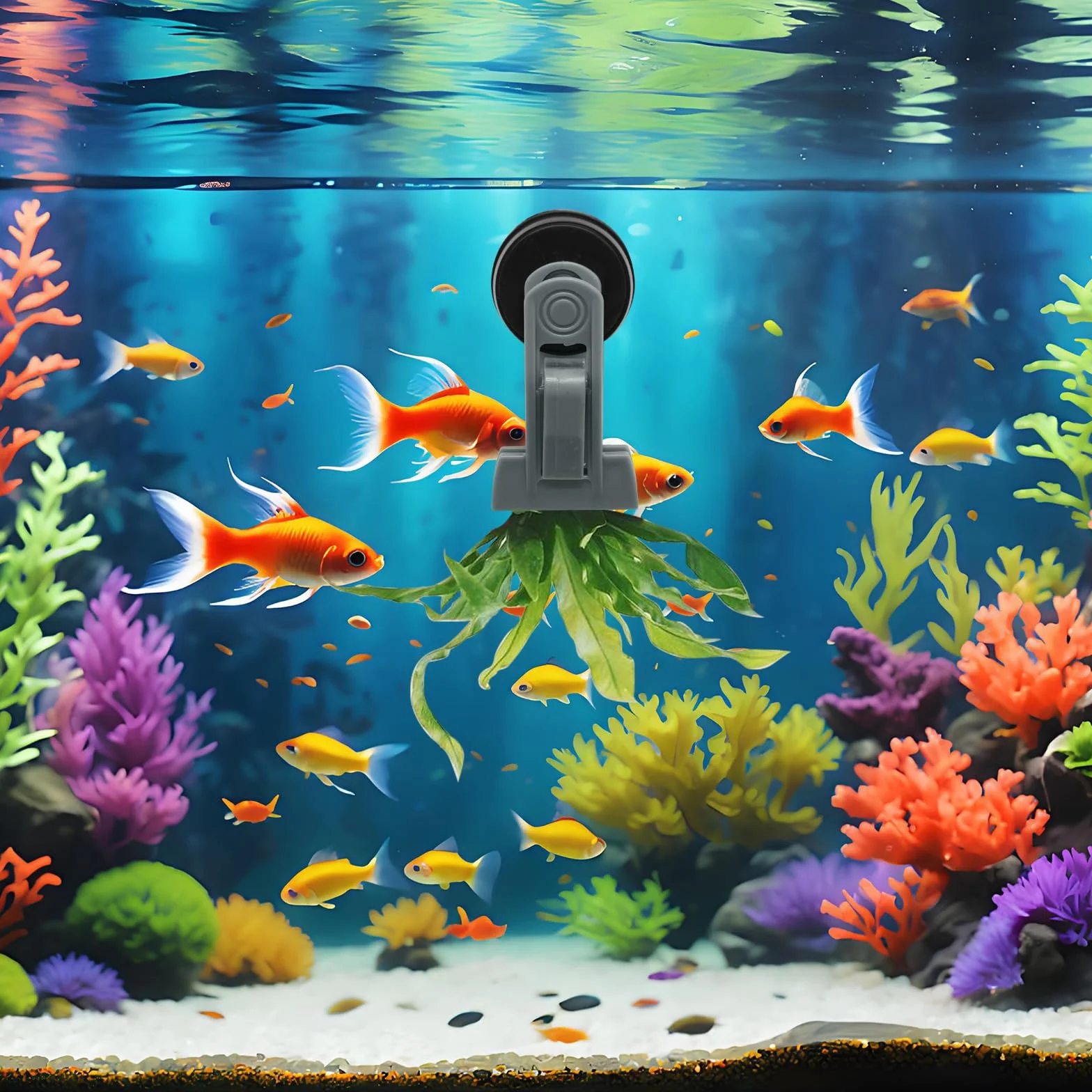 Comedero para Peces de Colores, Accesorios para acuarios de Agua Salada, imán para Algas, Clip magnético para Acuario, Anillo de alimentación para peceras, Apto para Mascotas acuáticas