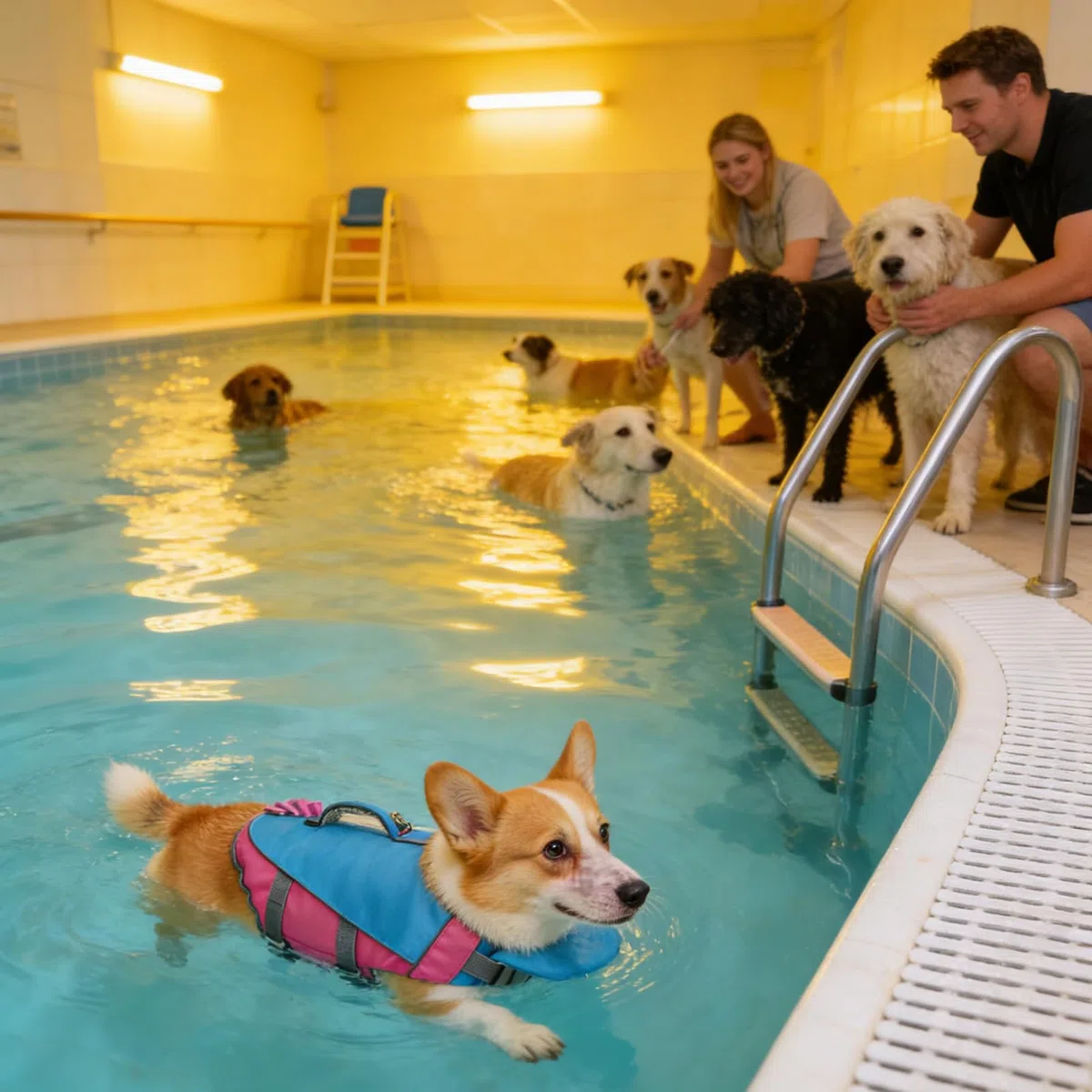 Chaleco Salvavidas para Perros | Ajustable y Desmontable con Reflectante - Chaleco Flotador para Perro en, Piscina, Lago, Río, Playa | para Razas pequeñas Grandes Exteriores Camping Piscina Playa Lag