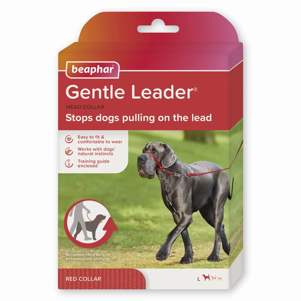 Beaphar Gentle Leader Collar Adiestramiento Perro Mediano - Rojo
