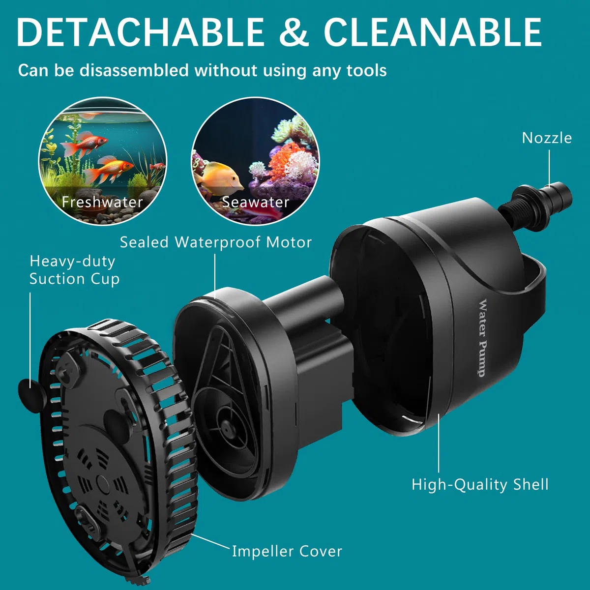 EXLECO Bomba Aguas Sucias Bomba Sumergible 800L/H 15W 220V Achique Agua Pequeña Fuente Exterior Presion de Agua para Piscina Estanque Jardin con 2M Cable 1 Manguera 2 Boquillas