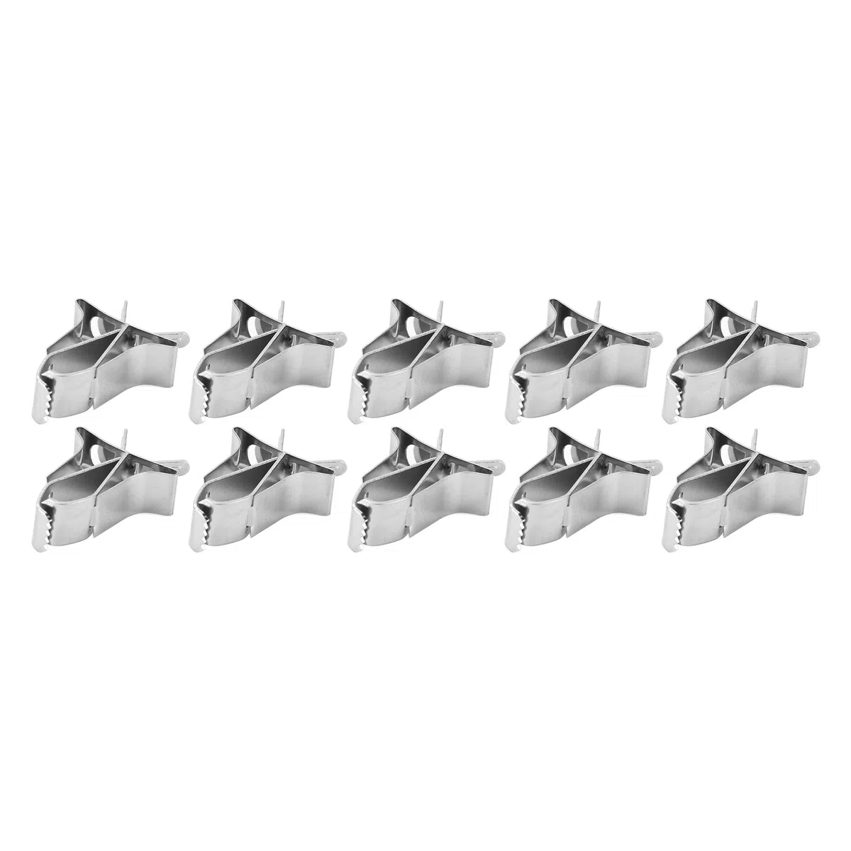 KIMISS 10 clips para fruta y verdura de acero inoxidable, para loros, pájaros, hámsters y conejos, soporte de alimento seguro y resistente, pinzas para vegetales y snacks