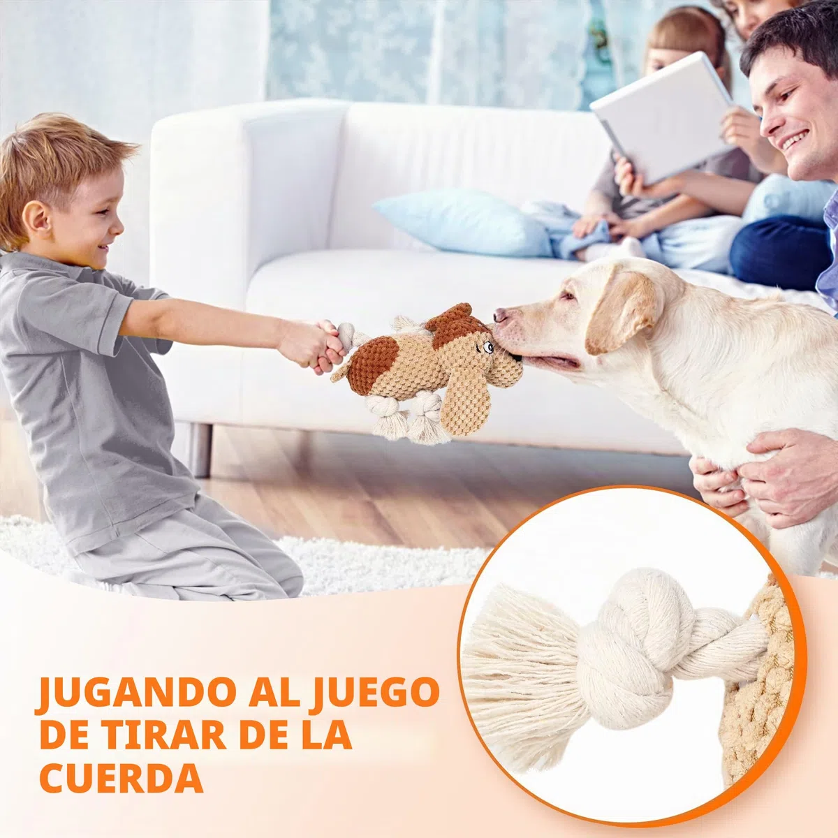 Iokheira Juguete Perro Indestructible Navidad - Juguetes Interactivos para Perros Grandes Cachorro Hablan Chirriantes, Anti-Estres y Ansiedad, Mordedores y Peluche‌ Marrón