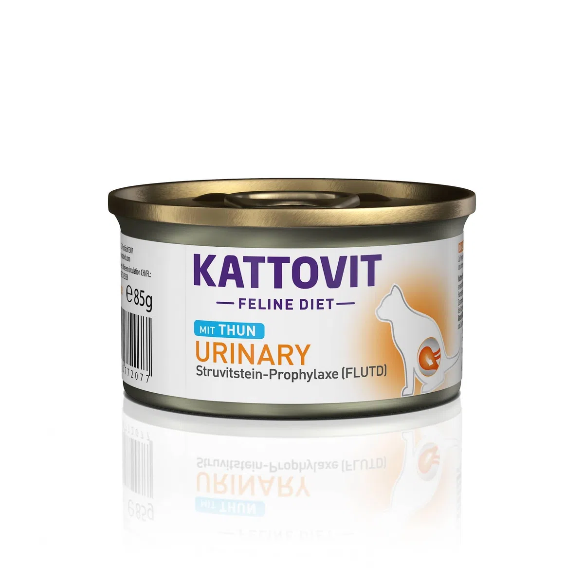 Kattovit - Alimento húmedo urinario para Gatos | Comida húmeda para Gatos como alimento Completo en Lata. Alimento dietético para Gatos Adultos con trastornos urinarios | 12 x 85 g de atún