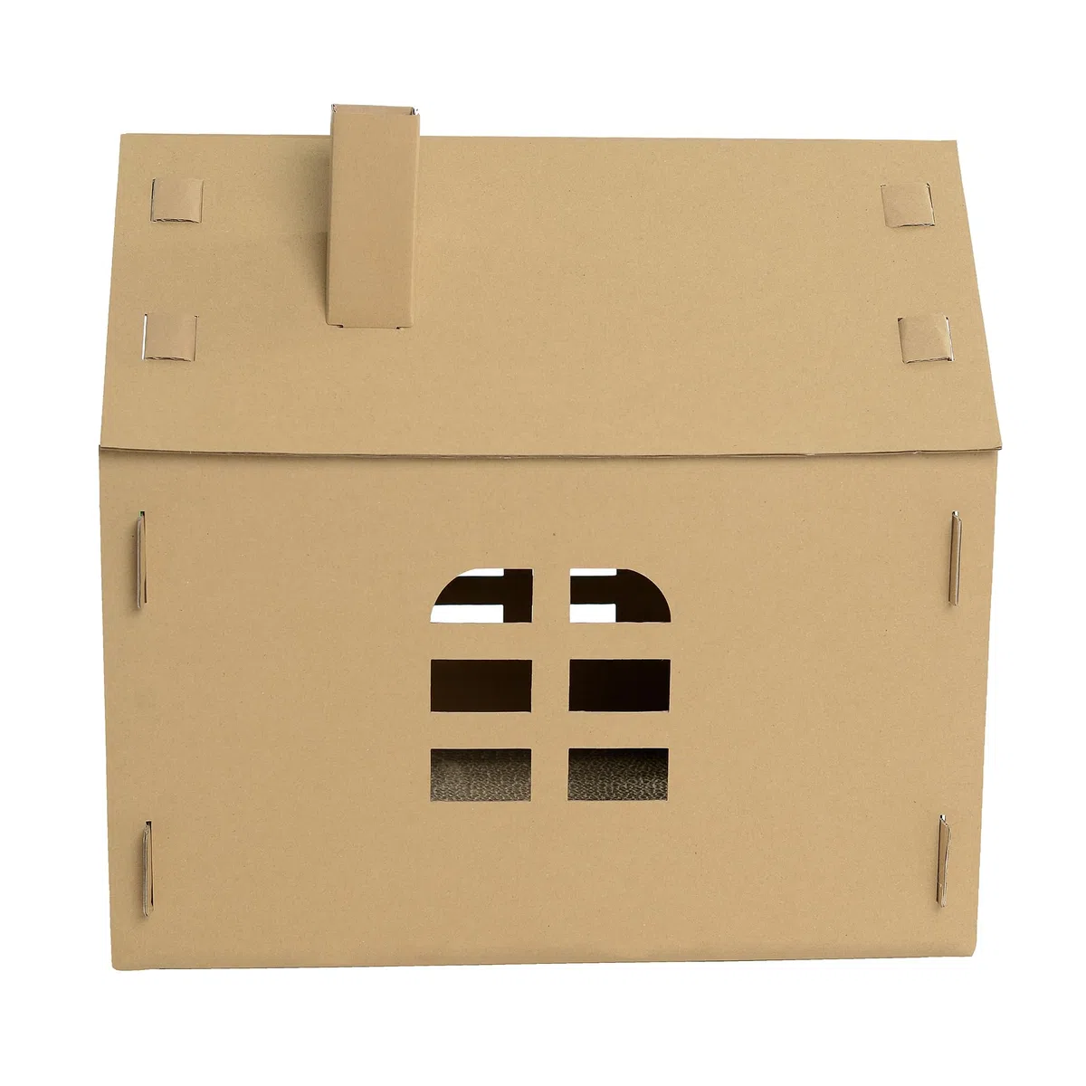 Casa de Carton para Gatos Refugio Rascador para Gato Desmontable Modelo Refugio de Cartón