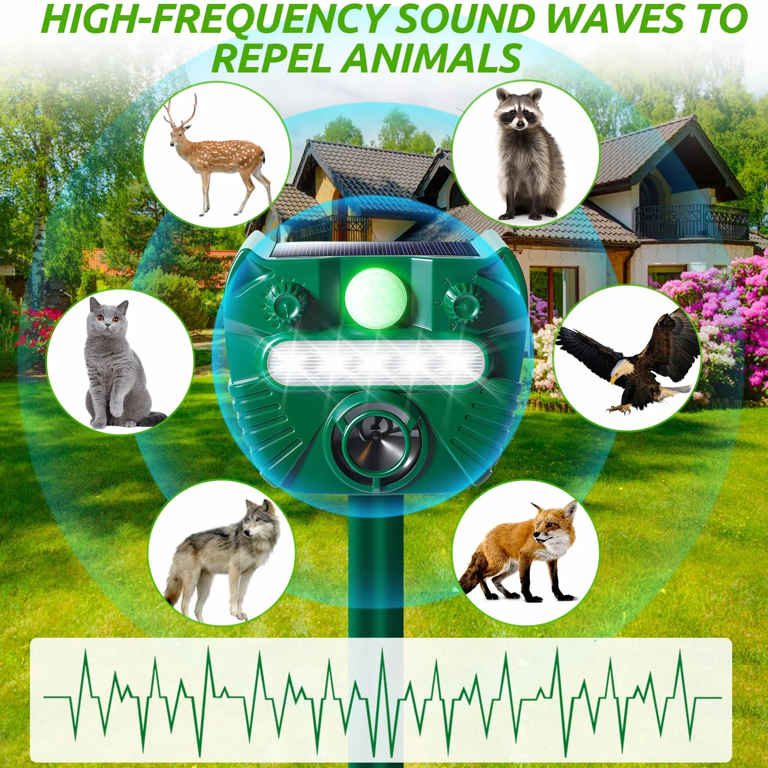 Repelente para Ratones,Repelente de Gatos,Repelente para roedores de conversión de frecuencia ultrasónica Inteligente,Repelente portátil para roedores ultrasónicos,Apto para Ratones,Raccoon