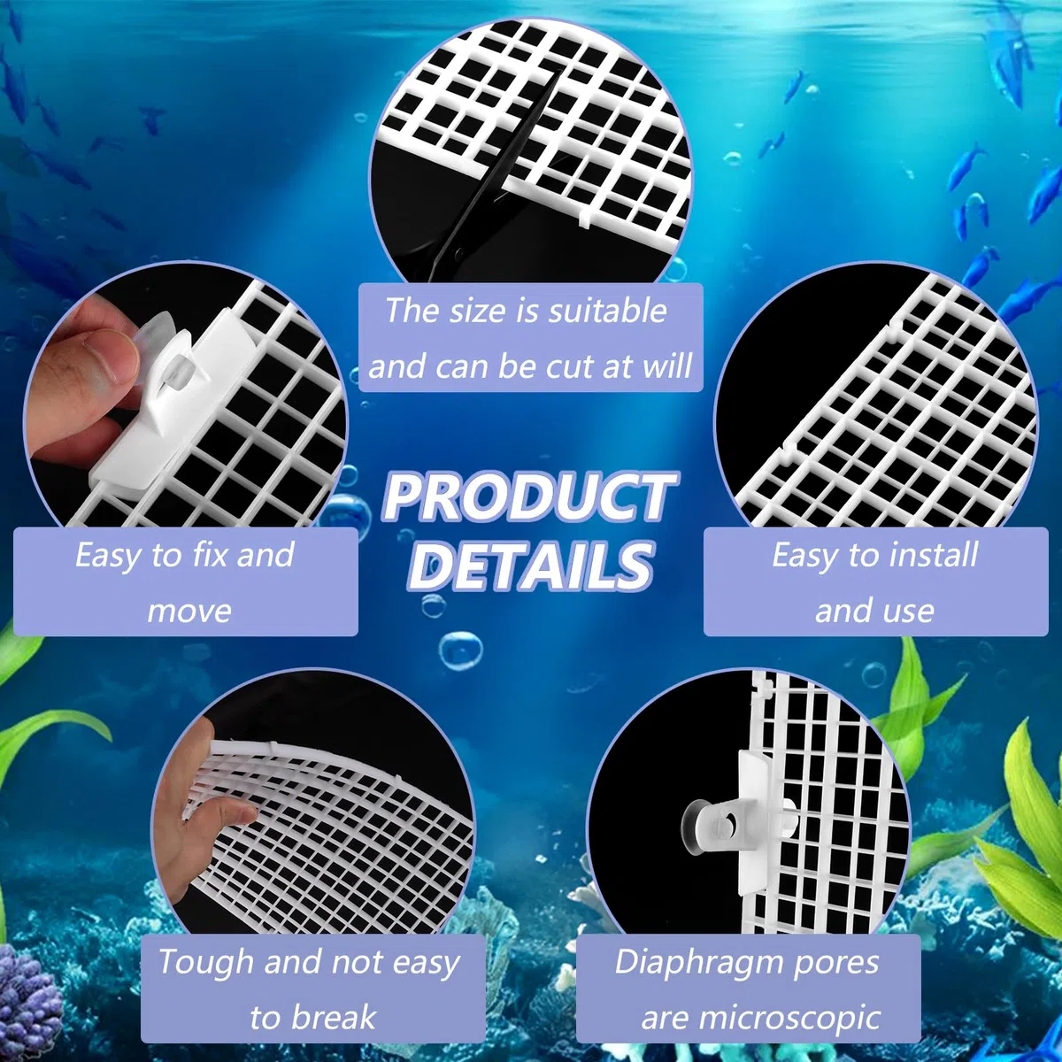 DAJAVE 12 separadores para acuario, 30 x 15 cm, rejilla de plástico, separador de acuario, para aislamiento, aislamiento de acuario, filtración de bricolaje y caping acuático